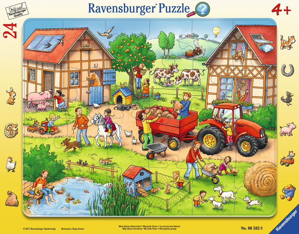 24 Teile Ravensburger Kinder Rahmen Puzzle Mein kleiner Bauernhof 06582