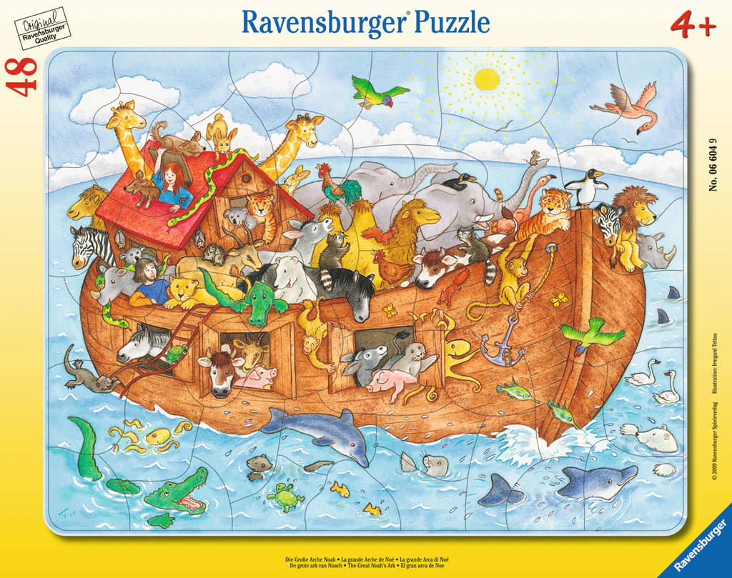 48 Teile Ravensburger Kinder Rahmen Puzzle Die große Arche Noah 06604