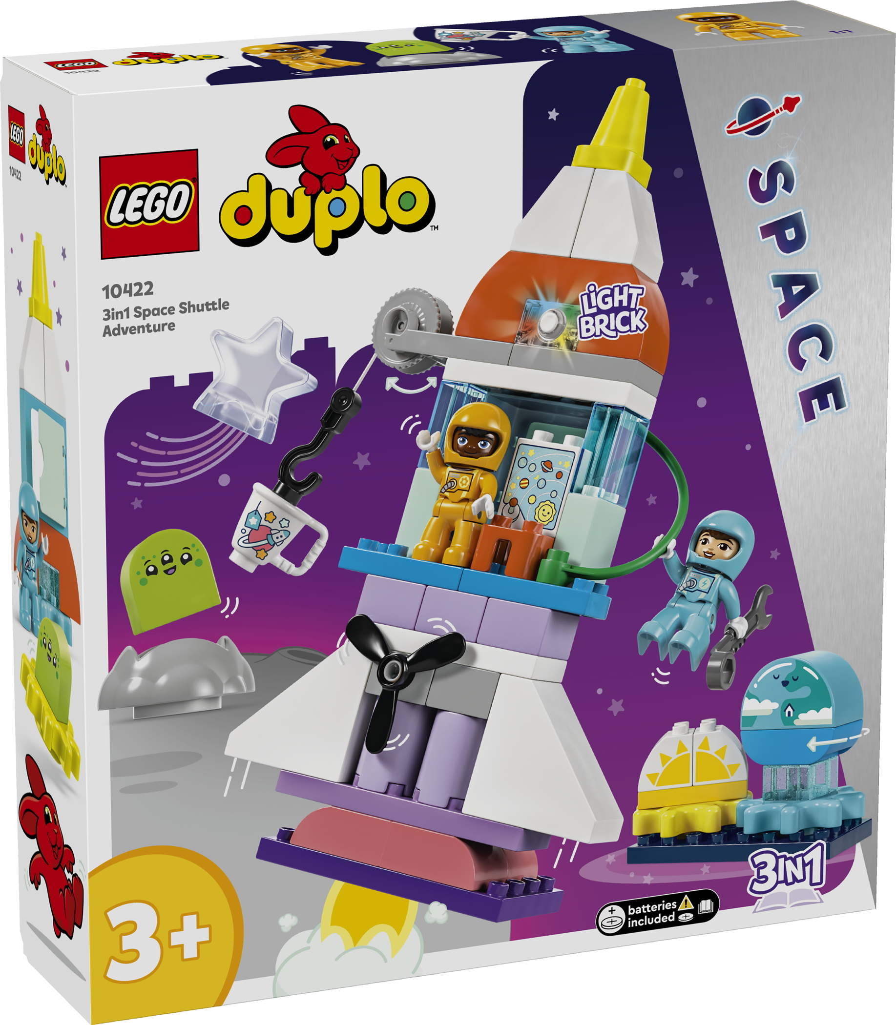 LEGO® DUPLO® Town 3-in-1-Spaceshuttle für viele Abenteuer 58 Teile 10422