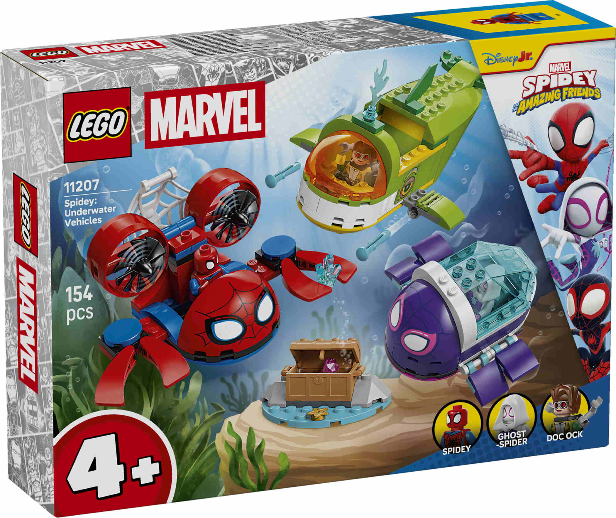 LEGO&reg; Spidey und Seine Super-Freunde Spidey Unterwasserfahrzeuge 154 Teile 11207