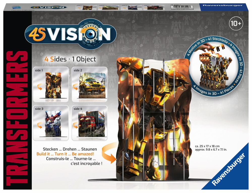 Ravensburger Familenspiel 3D Steckspiel 4S Vision Authentic Transformers 18049