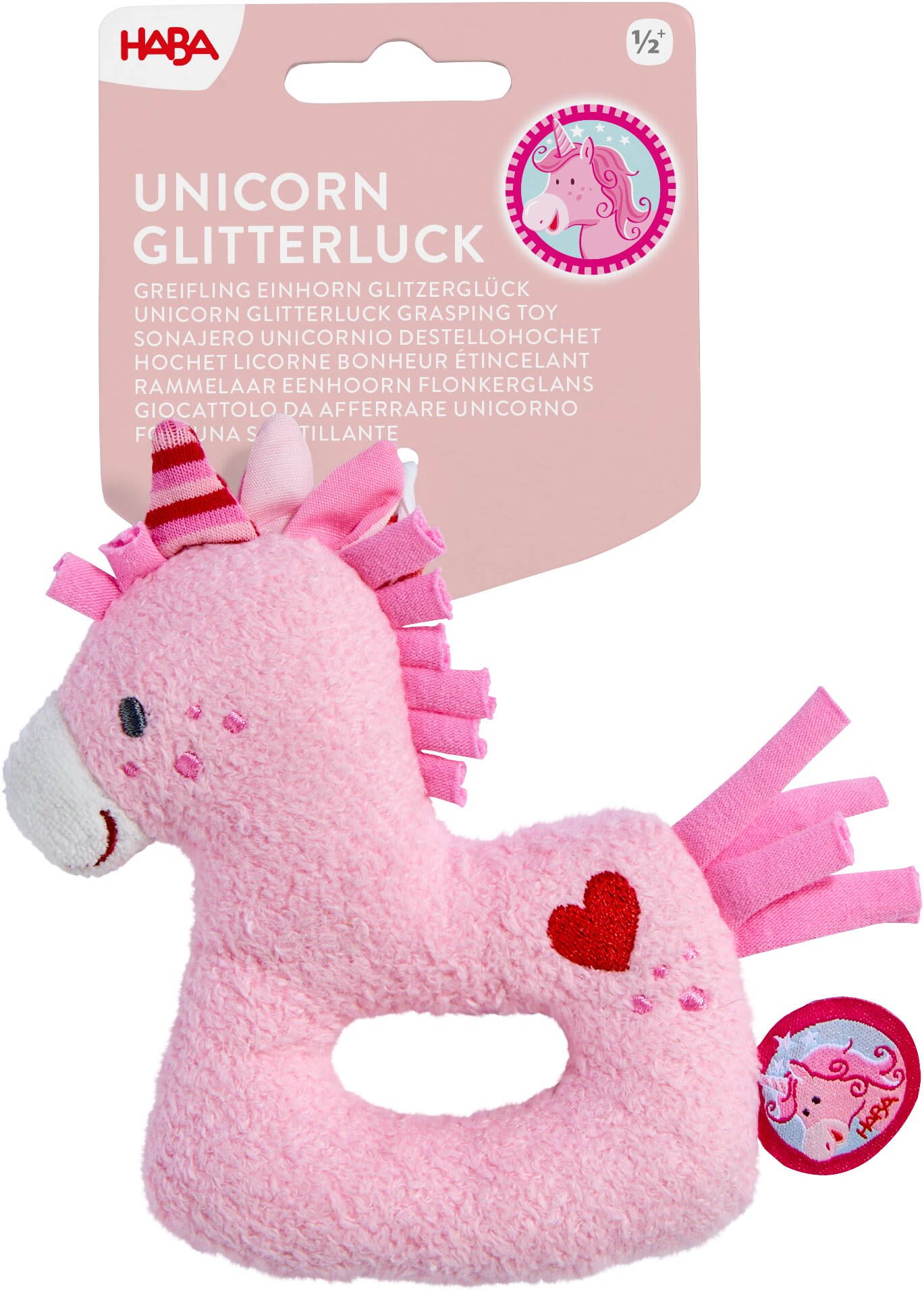 Haba Babywelt Greifling Greifling Einhorn Glitzergl�ck 2013420001
