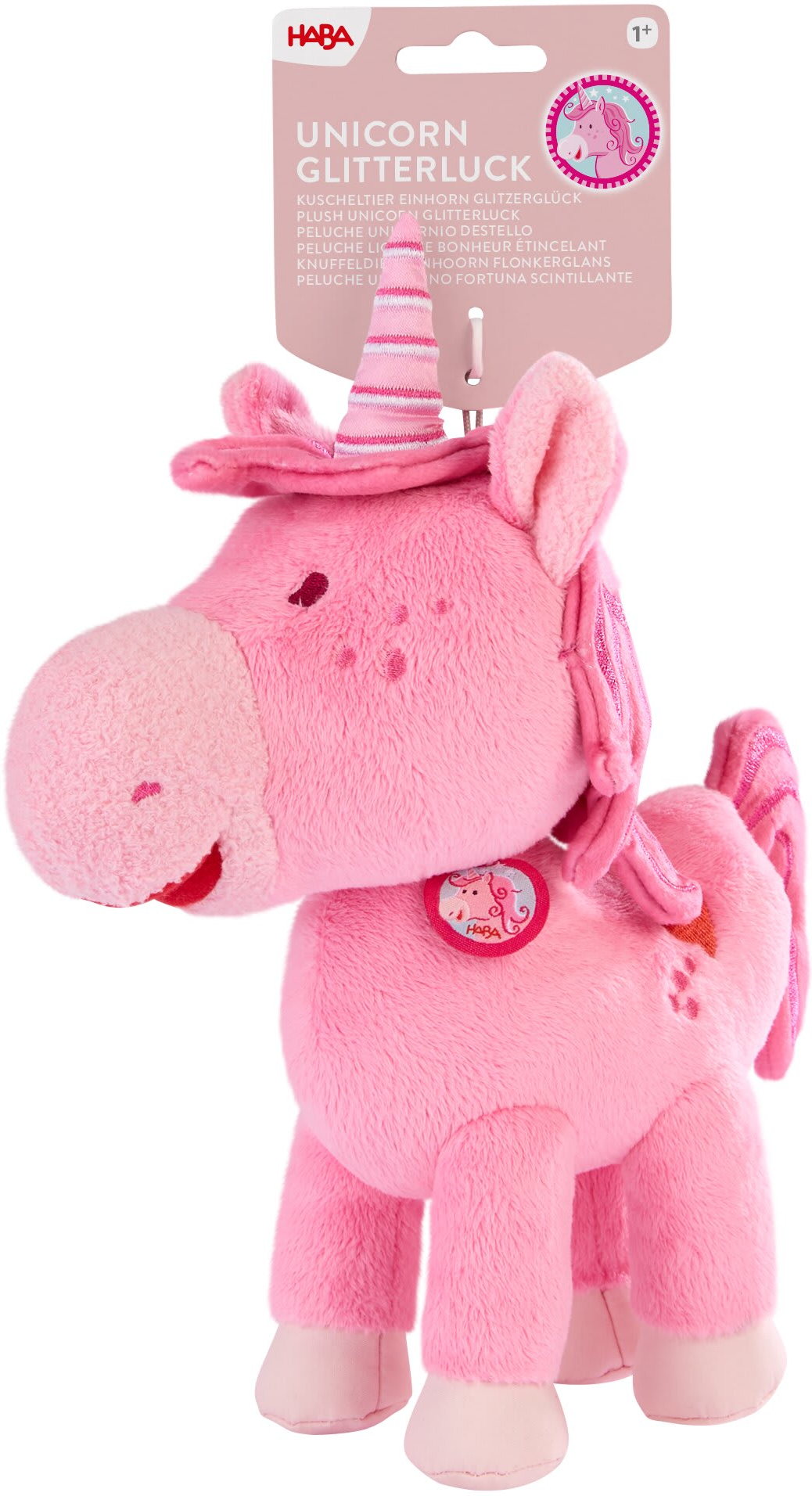 Haba Pl�sch Stofftier Einhorn Glitzergl�ck 2013980001