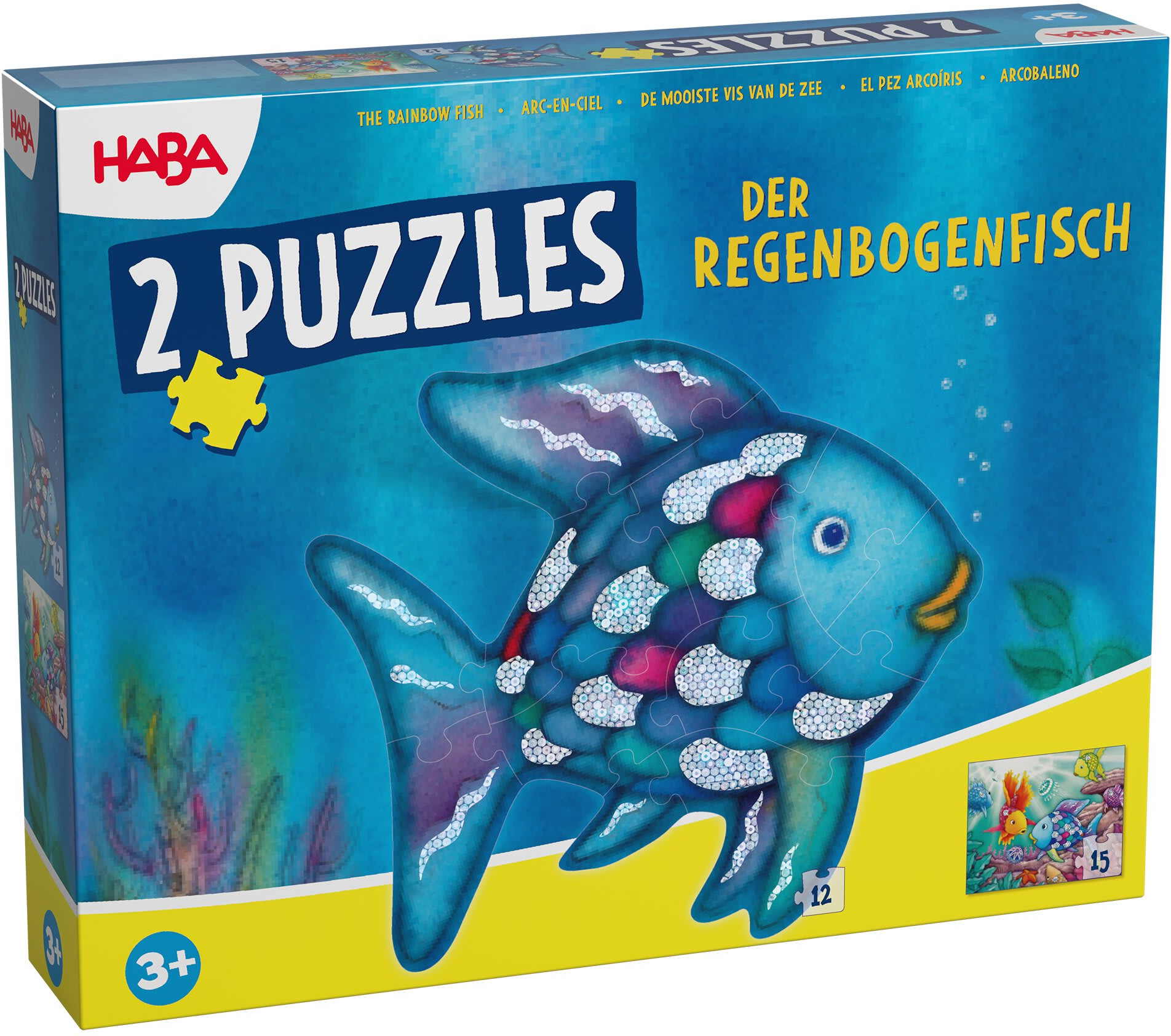 12, 15 Teile Kinder Puzzle 2 Puzzles - Der Regenbogenfisch 2014588001