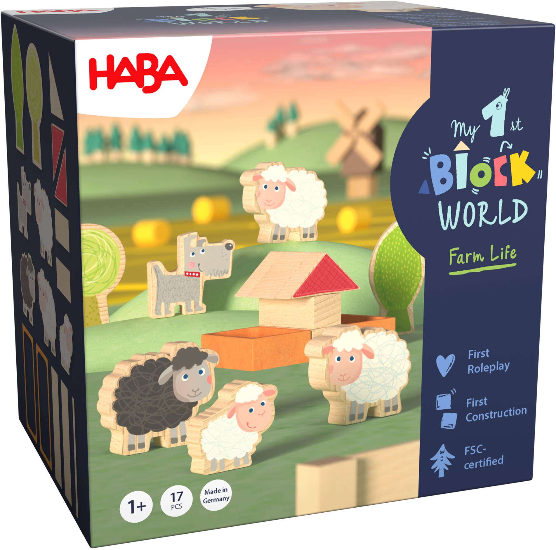 Haba Bau- und Entdeckersteine My 1st Block World Schafweide Walli 2014557001