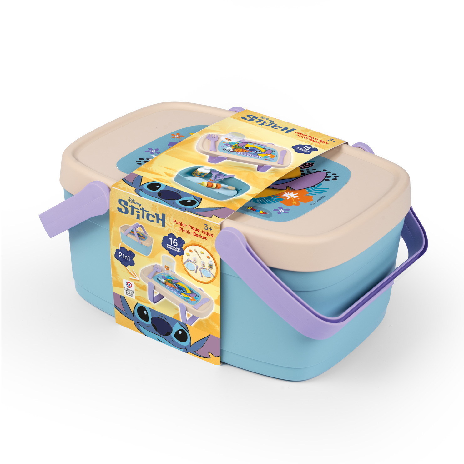 Smoby Spielzeug Rollenspiel K�che 2in1 Picknickkorb Picknicktisch Disney Stitch 7600312516
