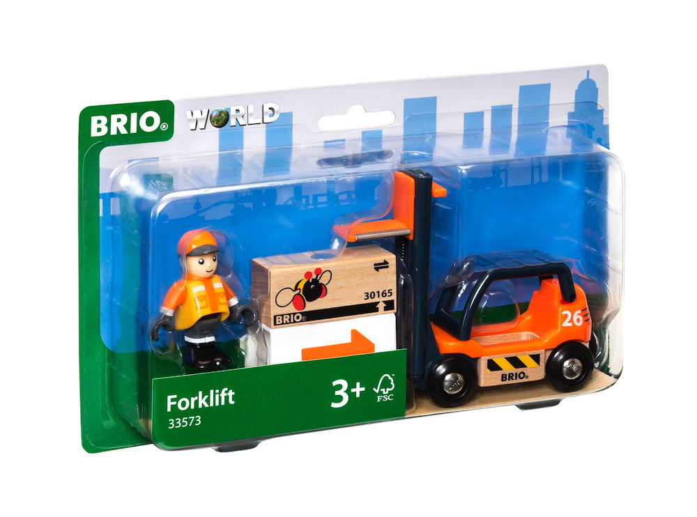 Brio World Eisenbahn Fahrzeug Gabelstapler 4 Teile 33573