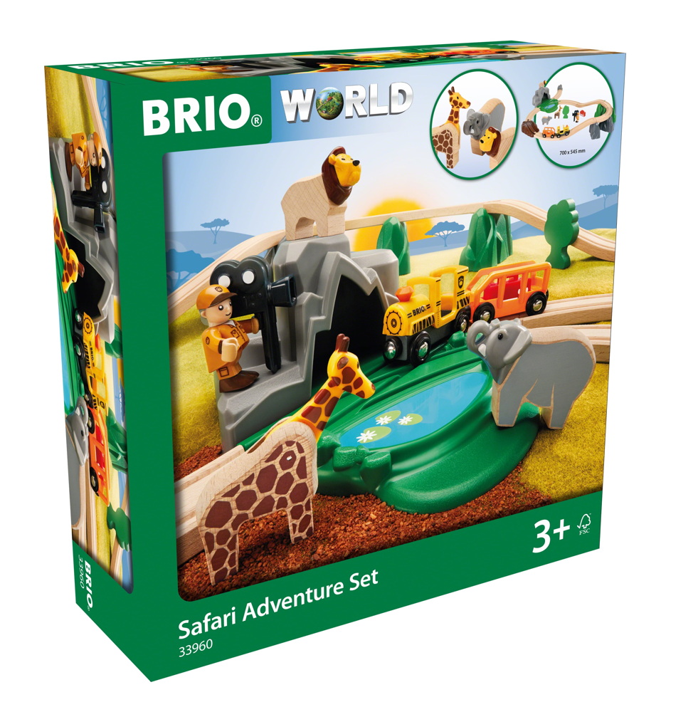 Brio World Eisenbahn Set Safari Adventure Set 26 Teile 33960