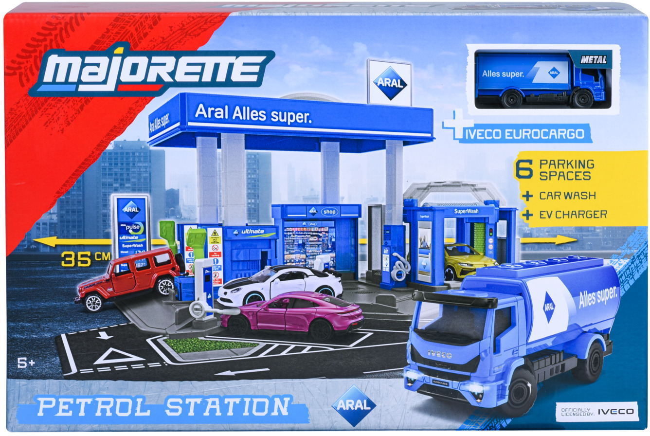 Majorette Spielwelt Spielzeugauto Tankstelle Petrol Station Aral + 1 Tankwagen 8502006000