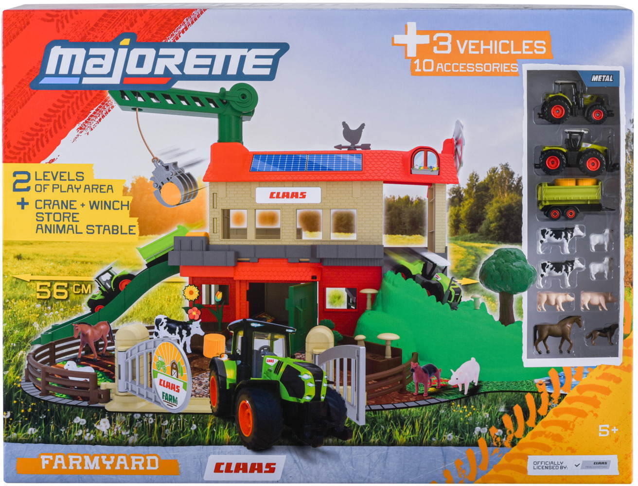 Majorette Spielwelt Spielzeugauto Farmyard + 3 Fahrzeuge Bauernhof Traktor 7,5 cm 8503009000