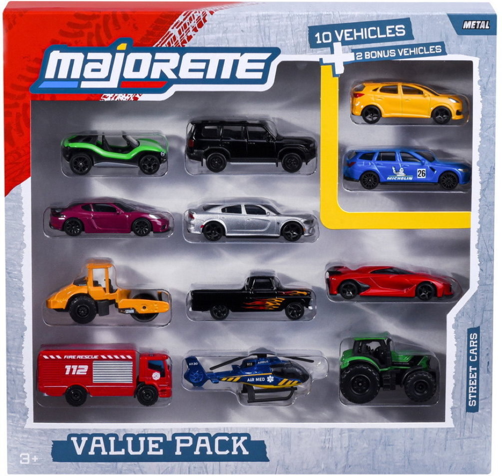 Majorette Spielzeugauto Street Cars 12er Pack Value Pack 7,5 cm 8501004001