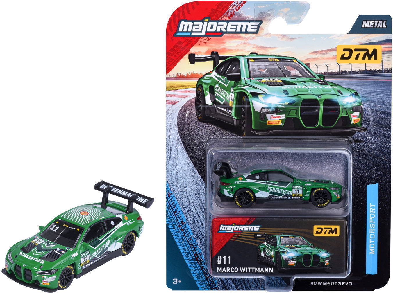 Majorette Spielzeugauto Deluxe BMW M4 GT3, grün 7,5 cm 8502101004Q01