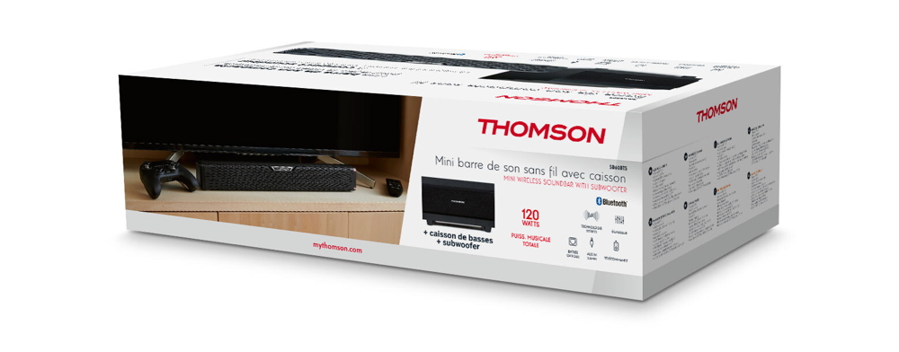 Thomson Bluetooth Soundbar SB60BT Soundsystem Subwoofer schwarz TH386059
