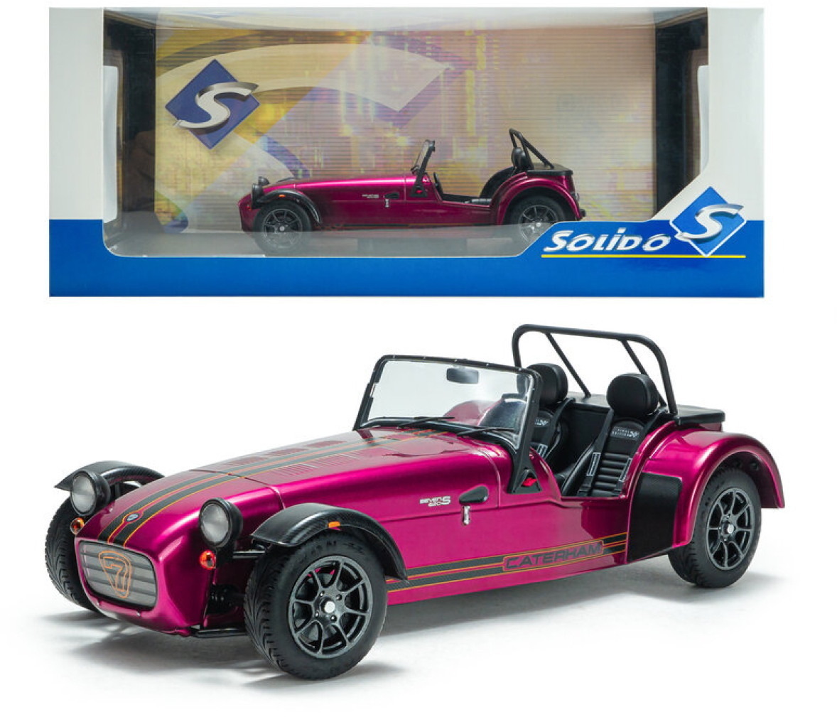 Solido Modellauto Maßstab 1:18 Caterham Seven 275 Lila mettalic 2014 S1801806