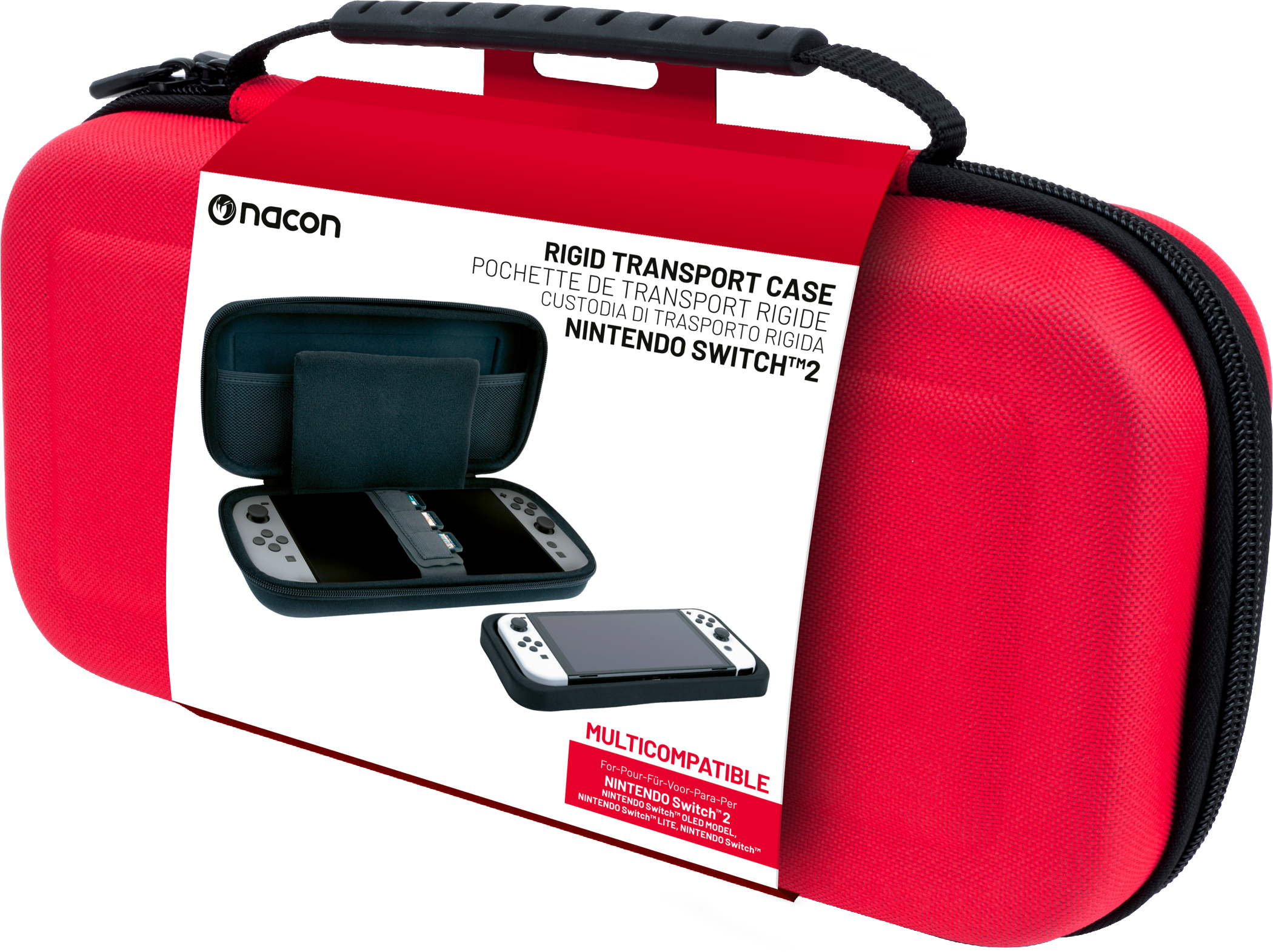 Nacon für Nintendo Switch 2 / Switch / Lite / OLED Tasche L Travel Case rot NA028300