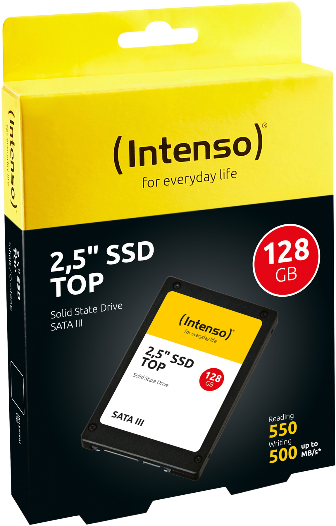 Intenso SSD interne Festplatte Top High-Speed 3D Nand 2,5 Zoll 128GB SATA III
