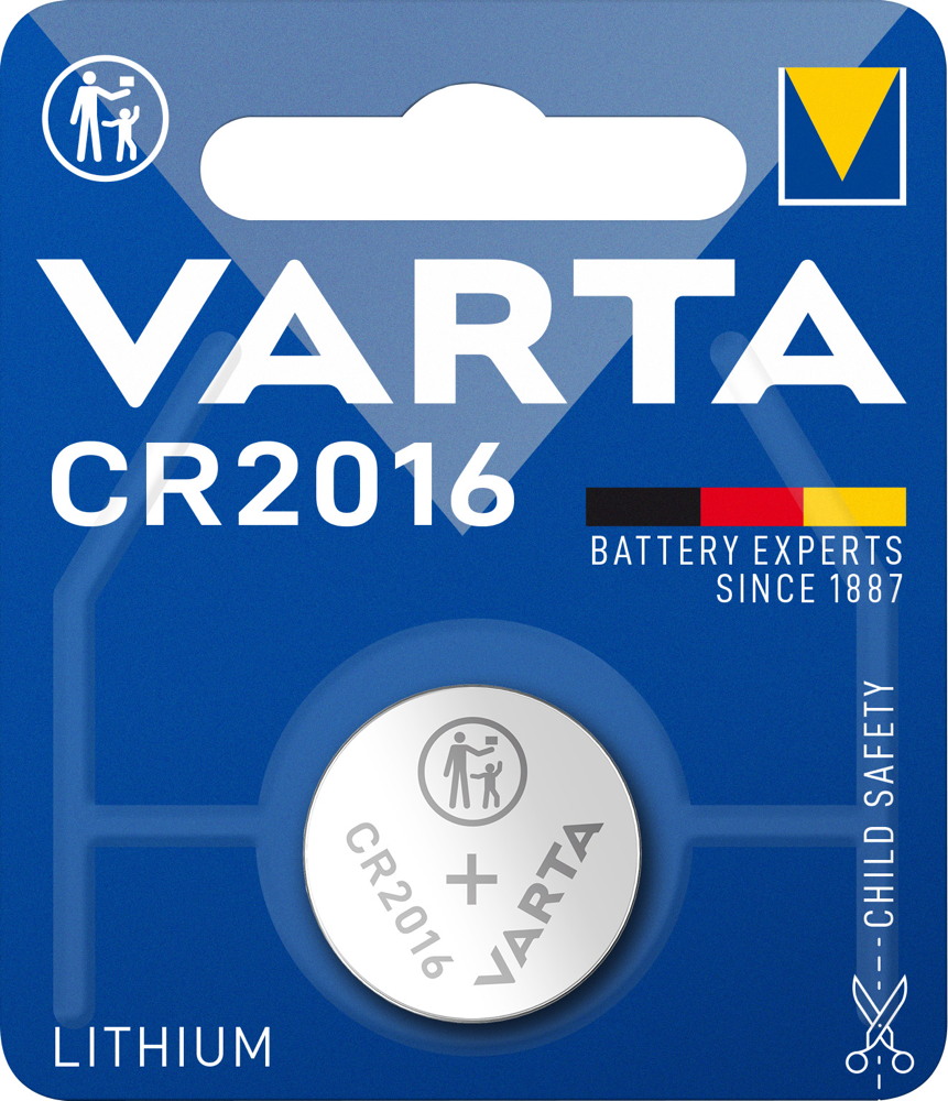 1 Varta 6016 Professional CR 2016 Lithium Knopfzelle Batterie Blister
