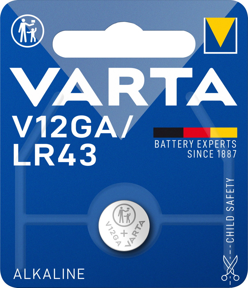 1 Varta 4278 Professional LR43 / V12GA Alkaline Knopfzelle Batterie Blister