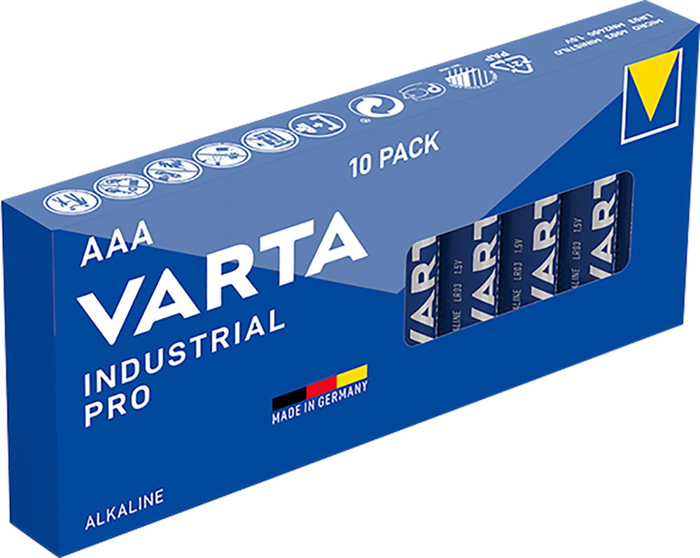 10 Varta 4003 Industrial Pro AAA / Micro Alkaline Batterien im 10er Karton