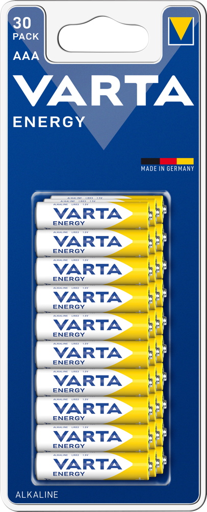 300 Varta 4103 Energy AAA / Micro Alkaline Batterien im 30er Blister