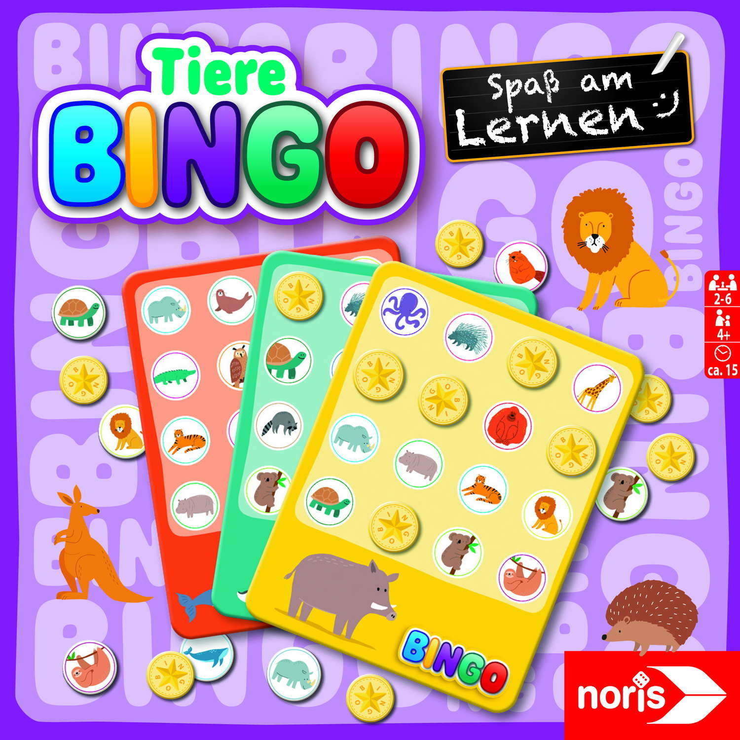 Noris Kinderspiel Zuordnungsspiel Tiere Bingo 606012064