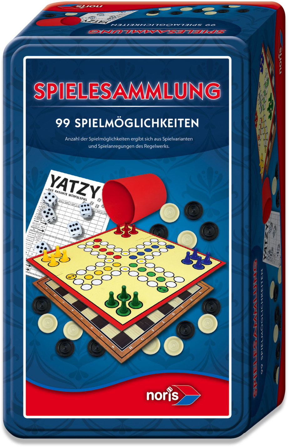 Noris Familienspiel Spielesammlung 99iger-Spielesammlung in Metallbox 606112580