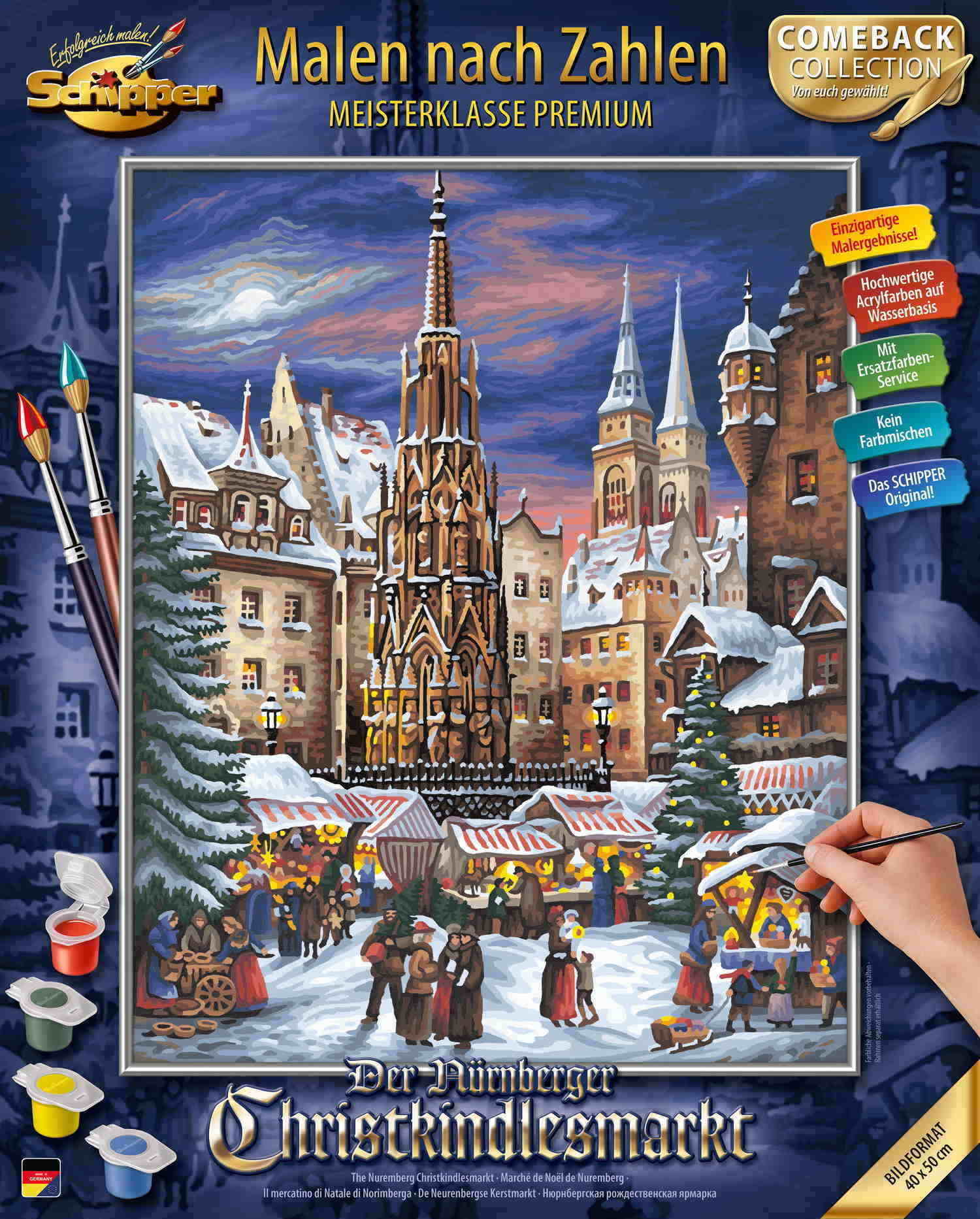 Schipper Malen nach Zahlen Master Class Premium 40x50cm Der Nürnberger Christkindlesmarkt 609130336