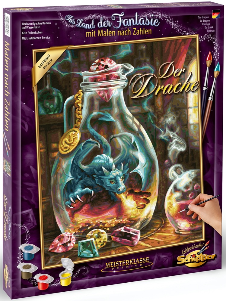 Schipper Malen nach Zahlen Master Class Premium 40x50cm Der Drache 609130845