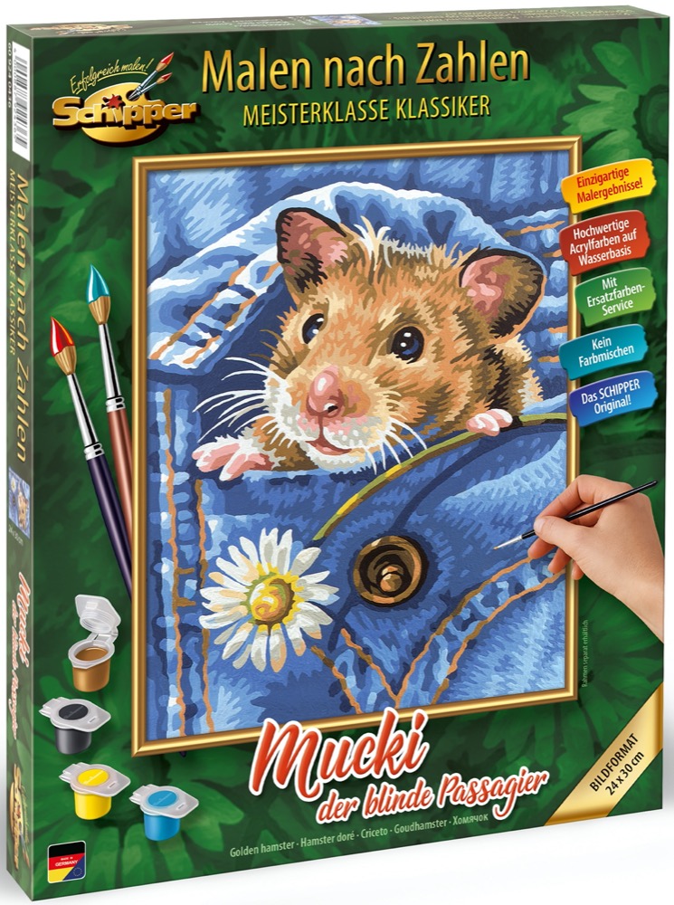Schipper Malen nach Zahlen Master Class Classic 24x30cm Mucki der blinde Passagier 609240436