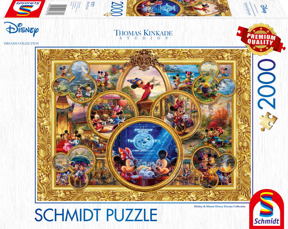 2000 Teile Schmidt Spiele Puzzle Thomas Kinkade Disney Mickey & Minnie Dream Collage II 57371