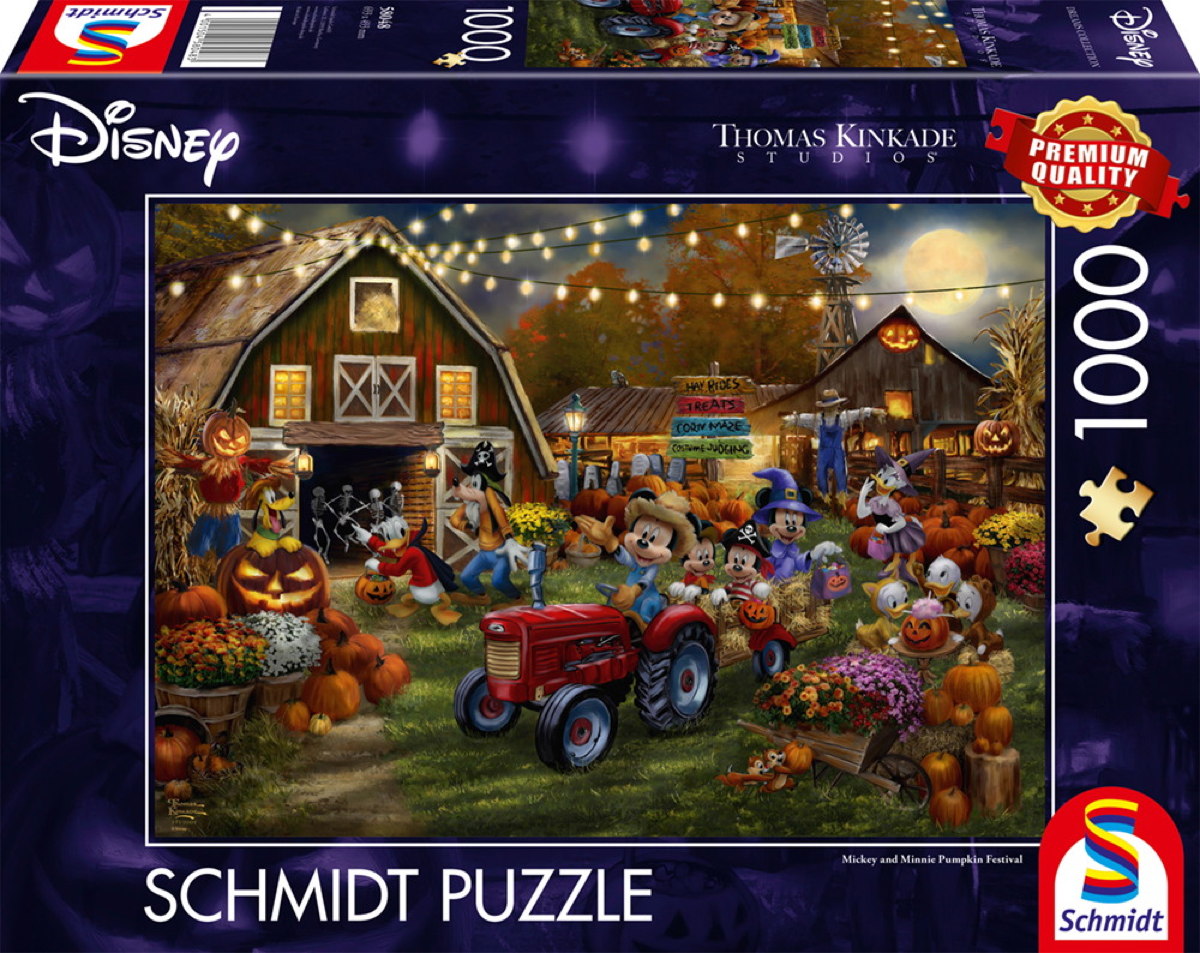 1000 Teile Schmidt Spiele Puzzle Thomas Kinkade Disney Mickey & Minnie Pumpkin Festival 58048