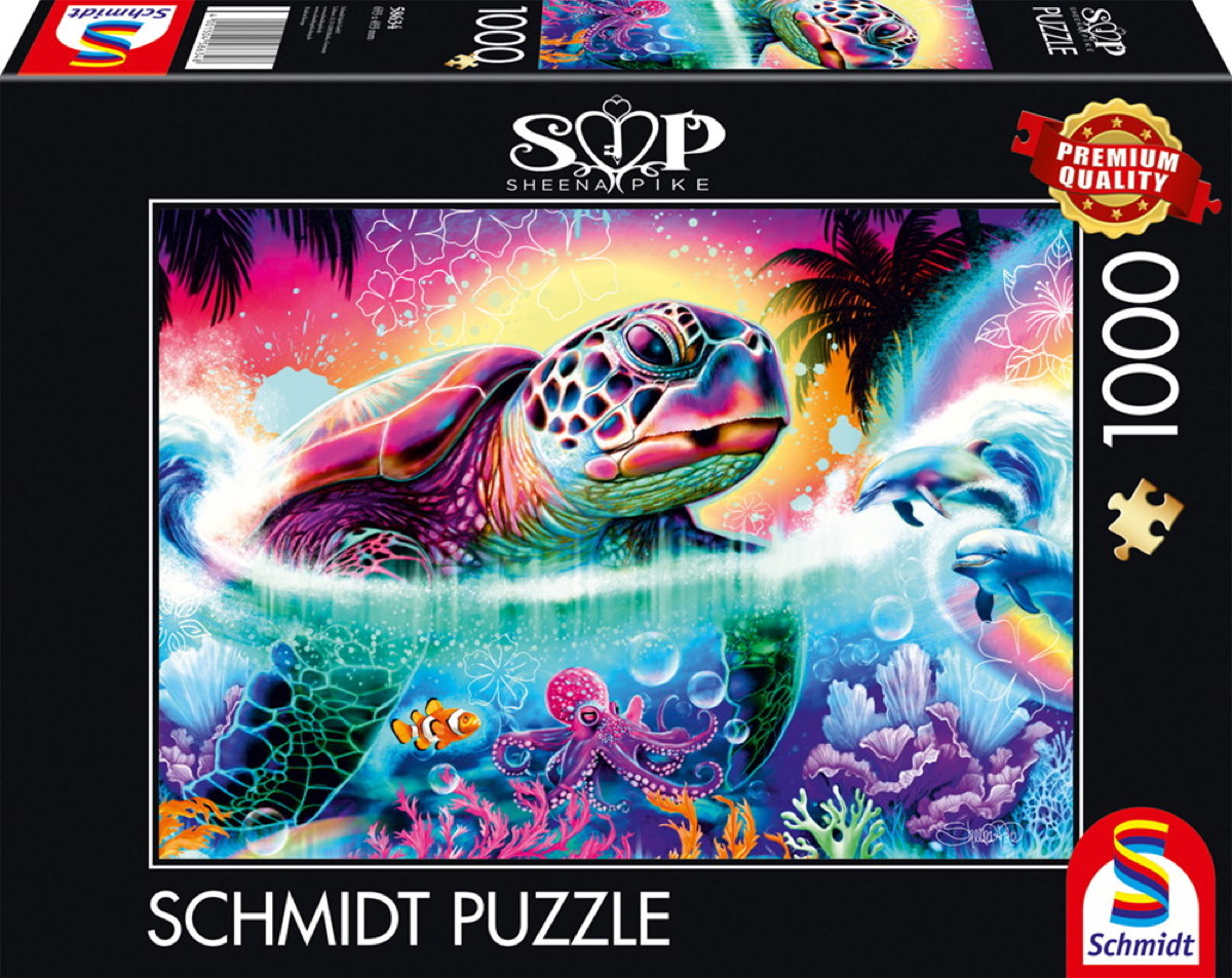 1000 Teile Schmidt Spiele Puzzle Sheena Pike Neon Schildkröte 58634