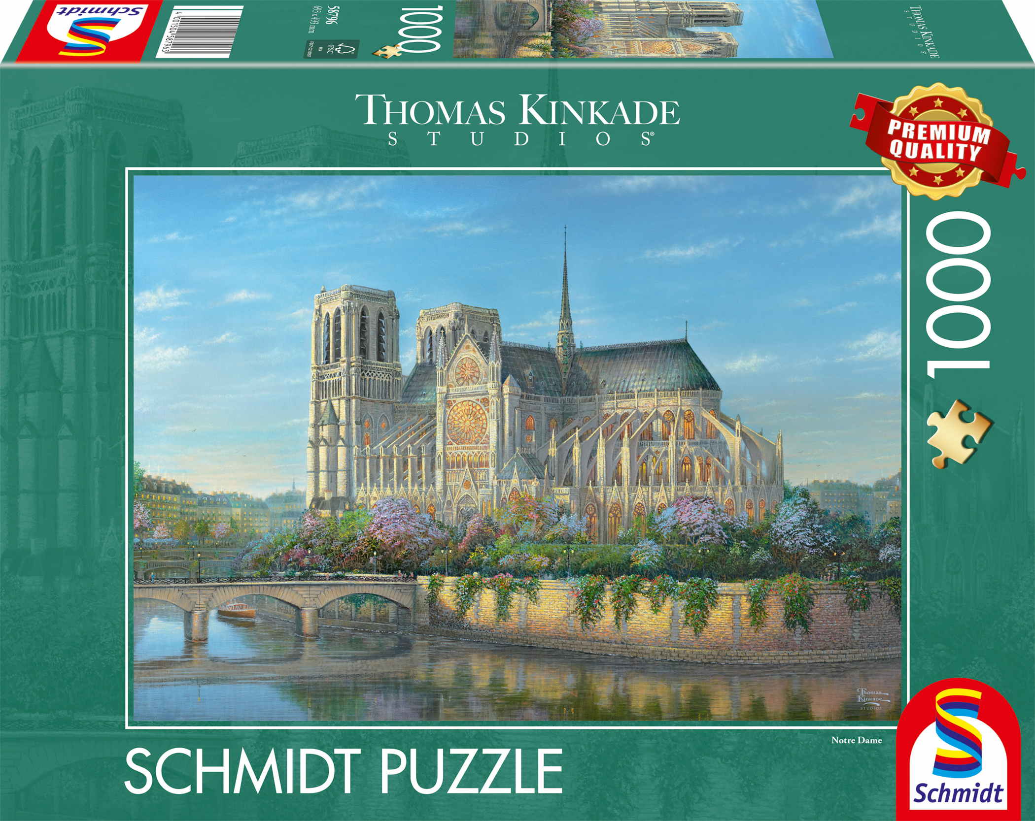 1000 Teile Schmidt Spiele Puzzle Thomas Kinkade Notre Dame 58796