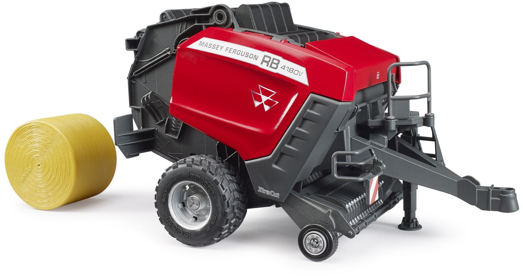Bruder Spielfahrzeug Landwirtschaft Anhänger Massey Ferguson Rundballenpresse RB 4180V 02039