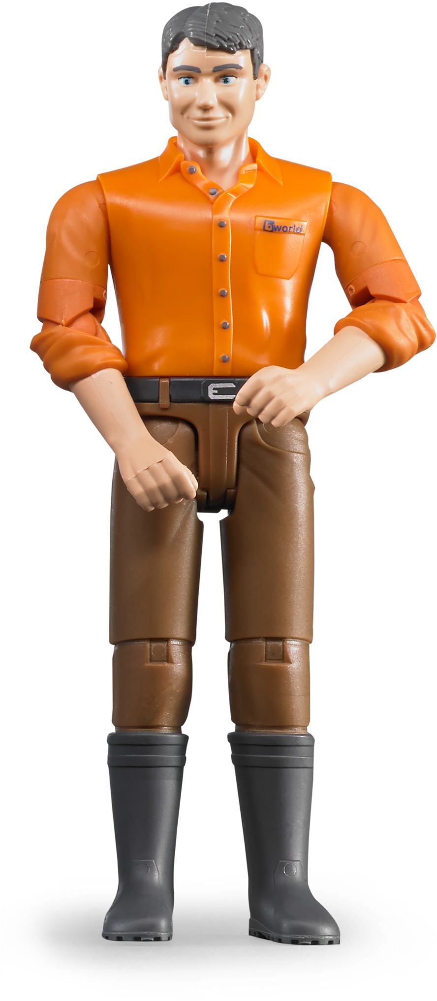 Bruder Spielfigur Baustelle bworld Mann heller Hauttyp und brauner Hose 60007