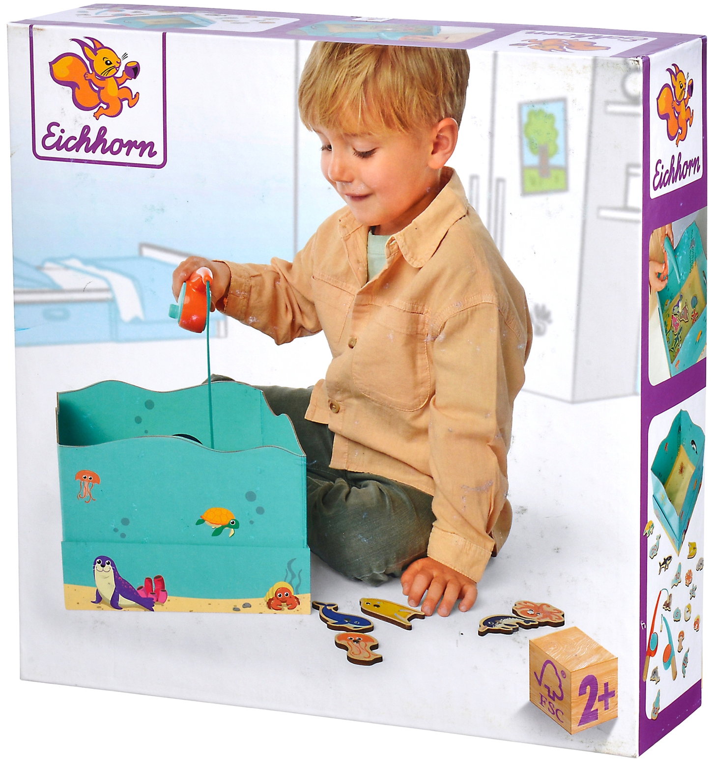 Eichhorn Kinderspiel Geschicklichkeitsspiel Magnet Angelspiel 16 Fische 100005100