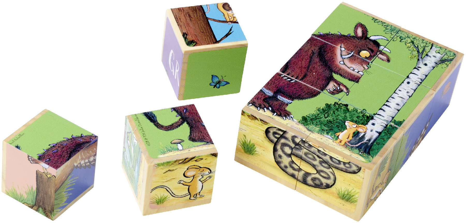 9 Teile Eichhorn Kinder Würfel Puzzle Holz Grüffelo 109295662
