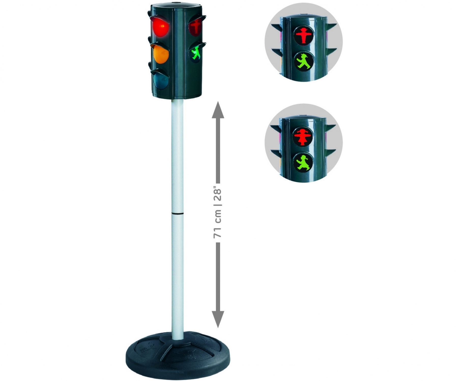BIG Indoor / Outdoor Spielzeug Ampel Verkehrsampel Ampelmann 71cm H�he 800055480