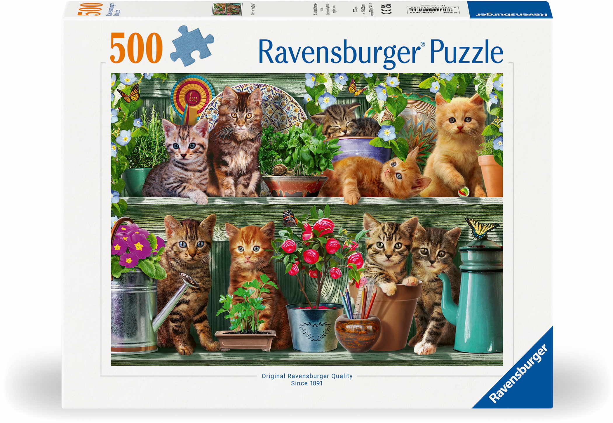 500 Teile Ravensburger Puzzle Katzen im Regal 12000205