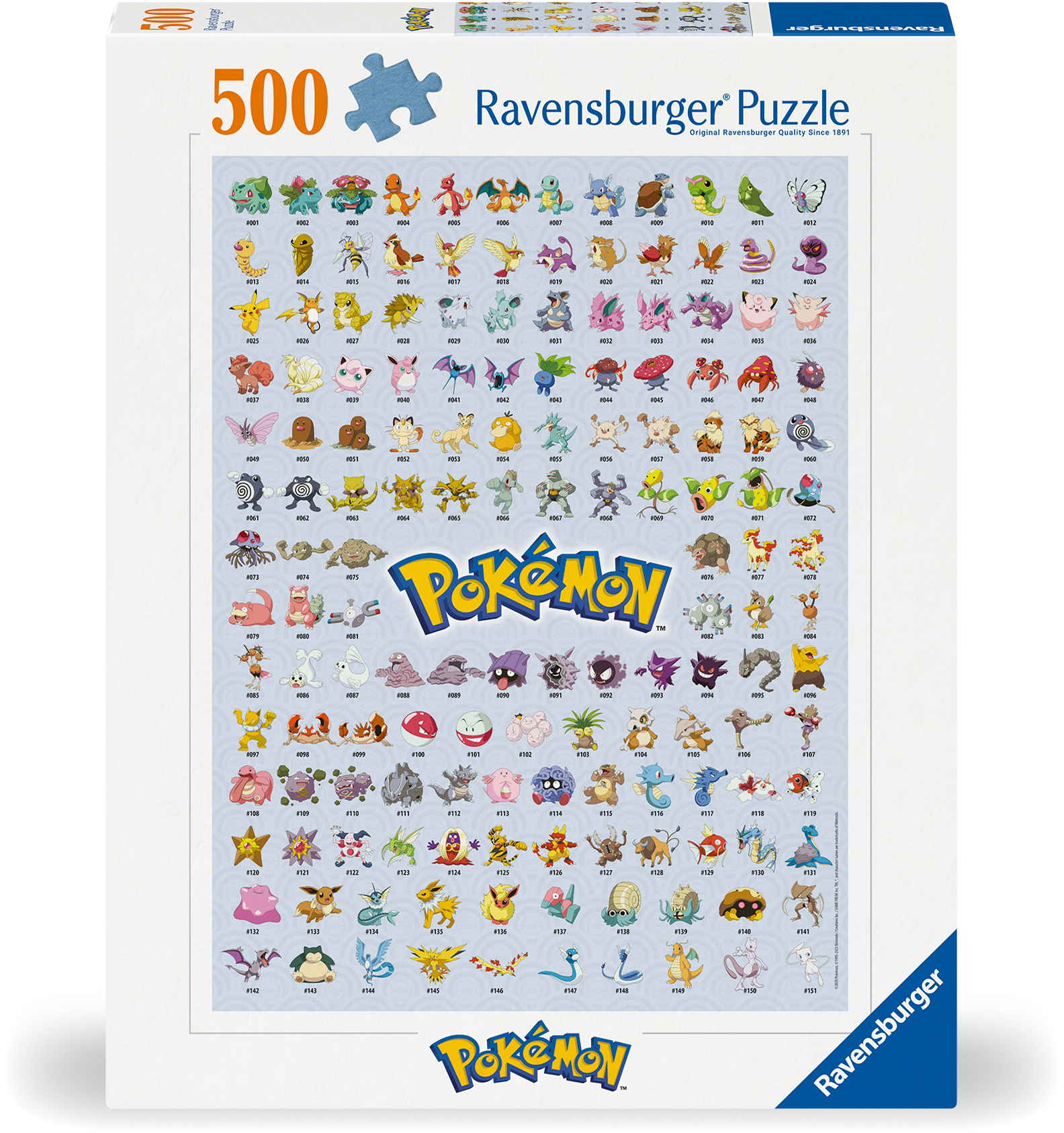 500 Teile Ravensburger Puzzle Die ersten 151 Pokémon 12000511
