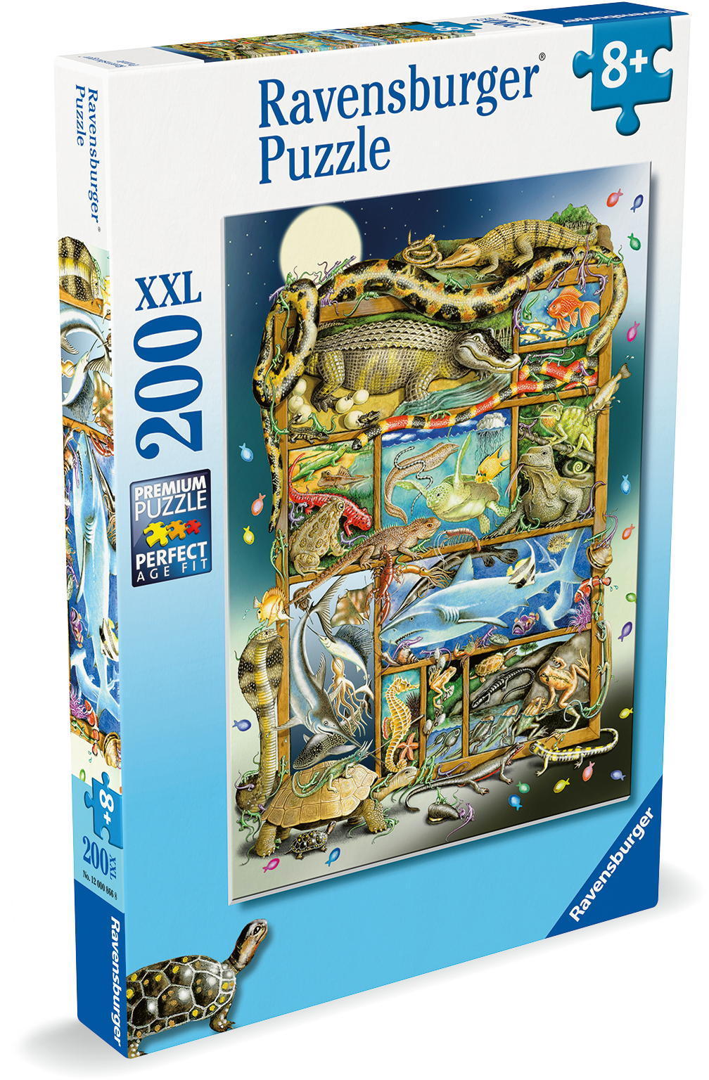 200 Teile Ravensburger Kinder Puzzle XXL Reptilien im Regal 12000866