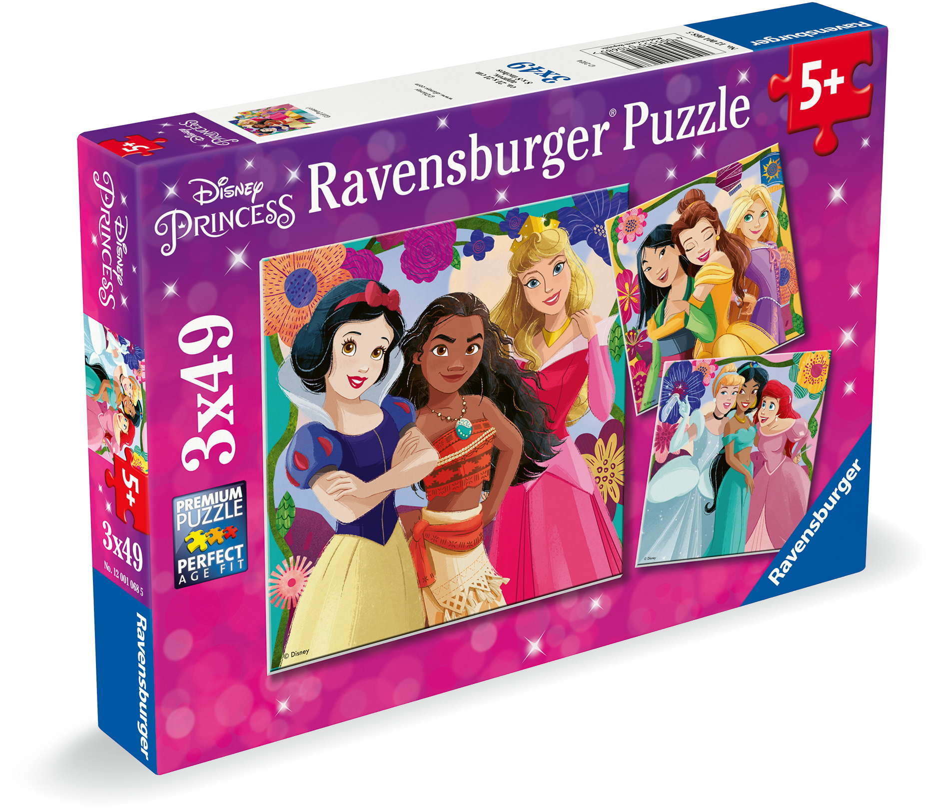 3 x 49 Teile Ravensburger Kinder Puzzle Disney Prinzessinnen Girl Power! 12001068