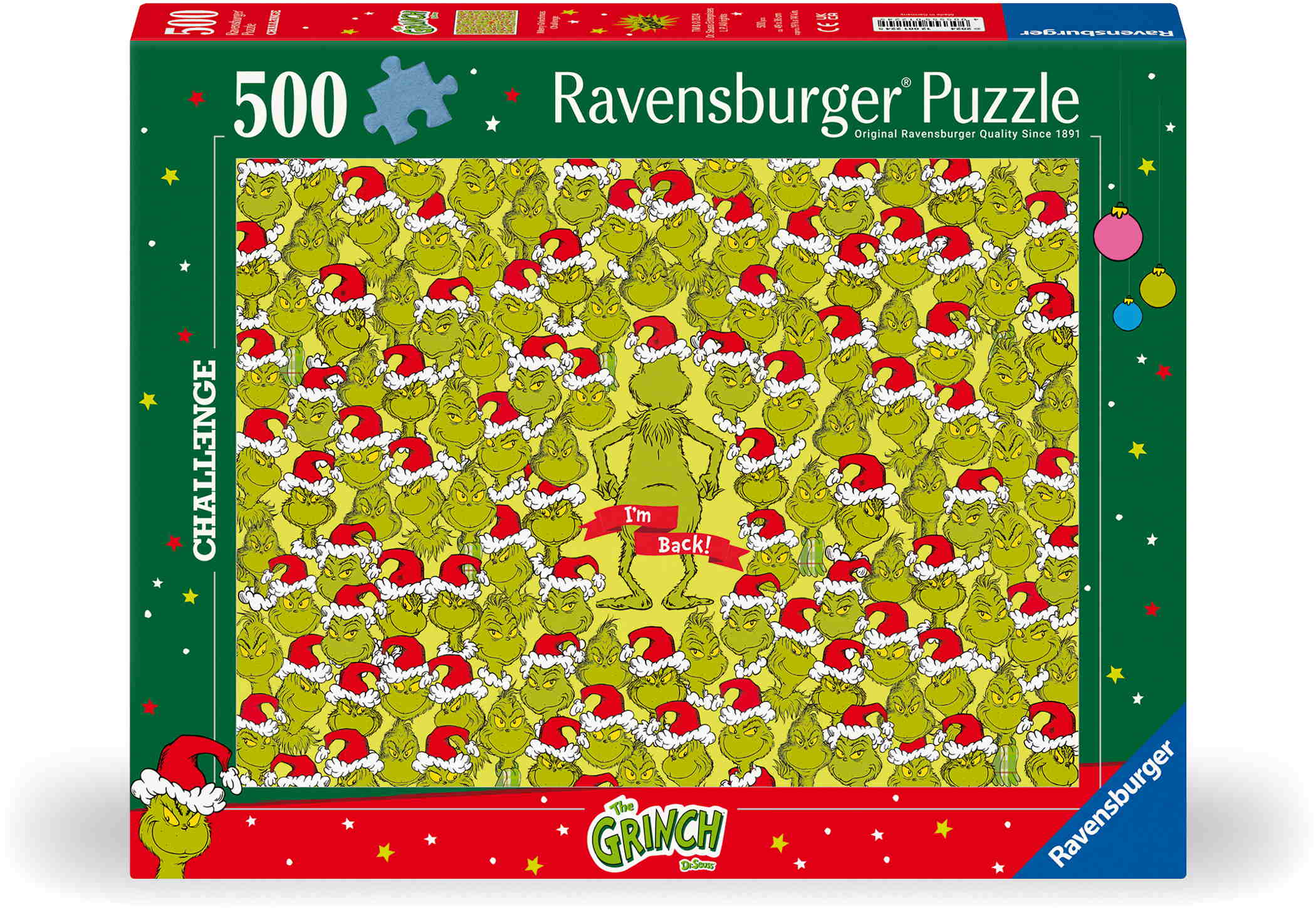 500 Teile Ravensburger Puzzle The Grinch Merry Grinchmas Challenge 12001224