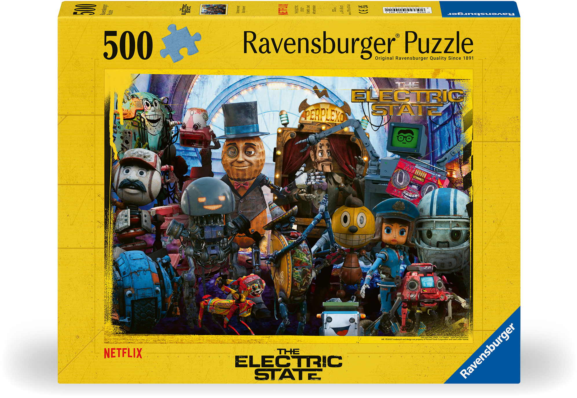 500 Teile Ravensburger Puzzle The Electric State Drones never! Bots forever! 12001491