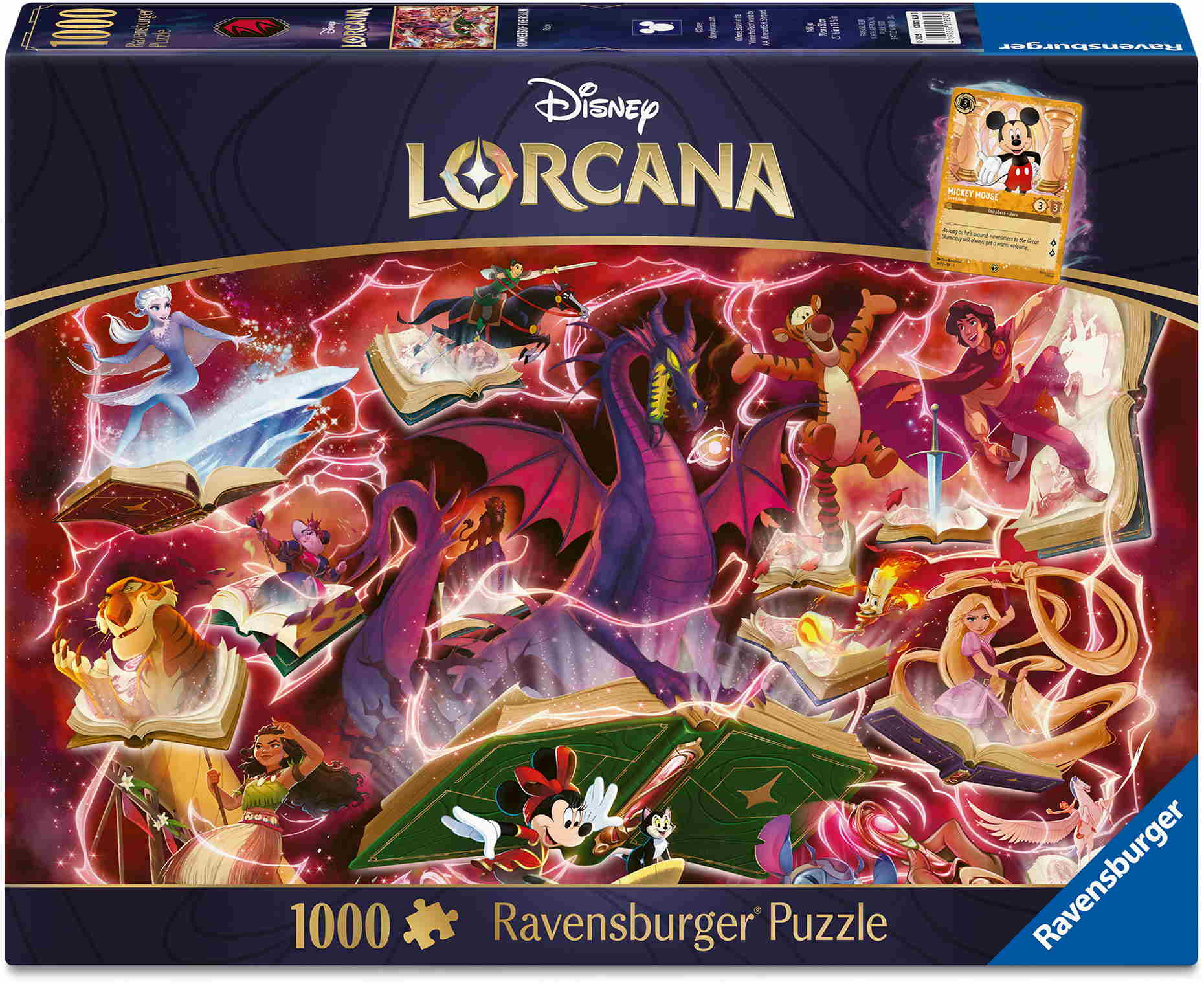 1000 Teile Ravensburger Puzzle Disney Lorcana TCG Glimmers of the Realm Ruby 12001624