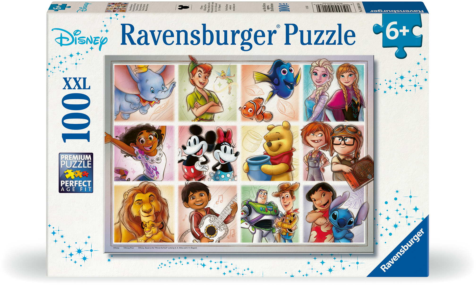 100 Teile Ravensburger Kinder Puzzle XXL Disney Classics Disney Multicharacter 12004118