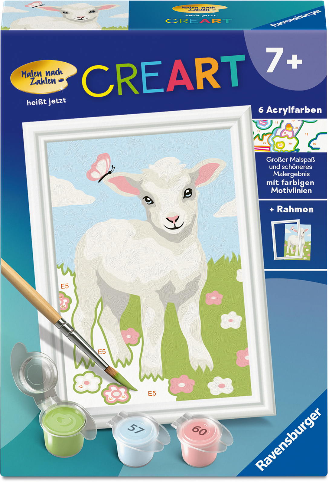 Ravensburger Malen nach Zahlen CREART Serie F Süßes Lämmchen 12023105