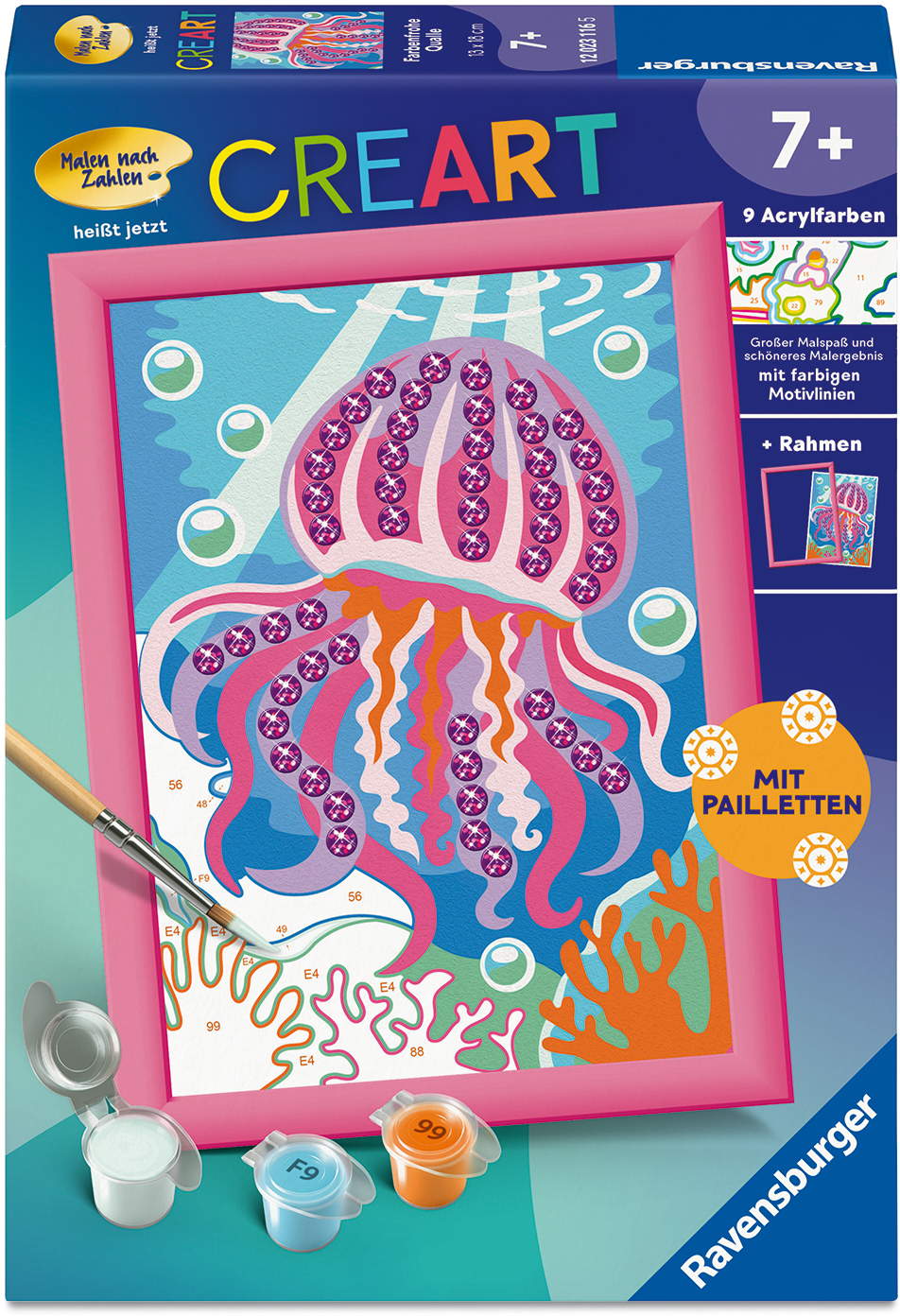 Ravensburger Malen nach Zahlen CREART Sonderserie E Farbenfrohe Qualle 12023116