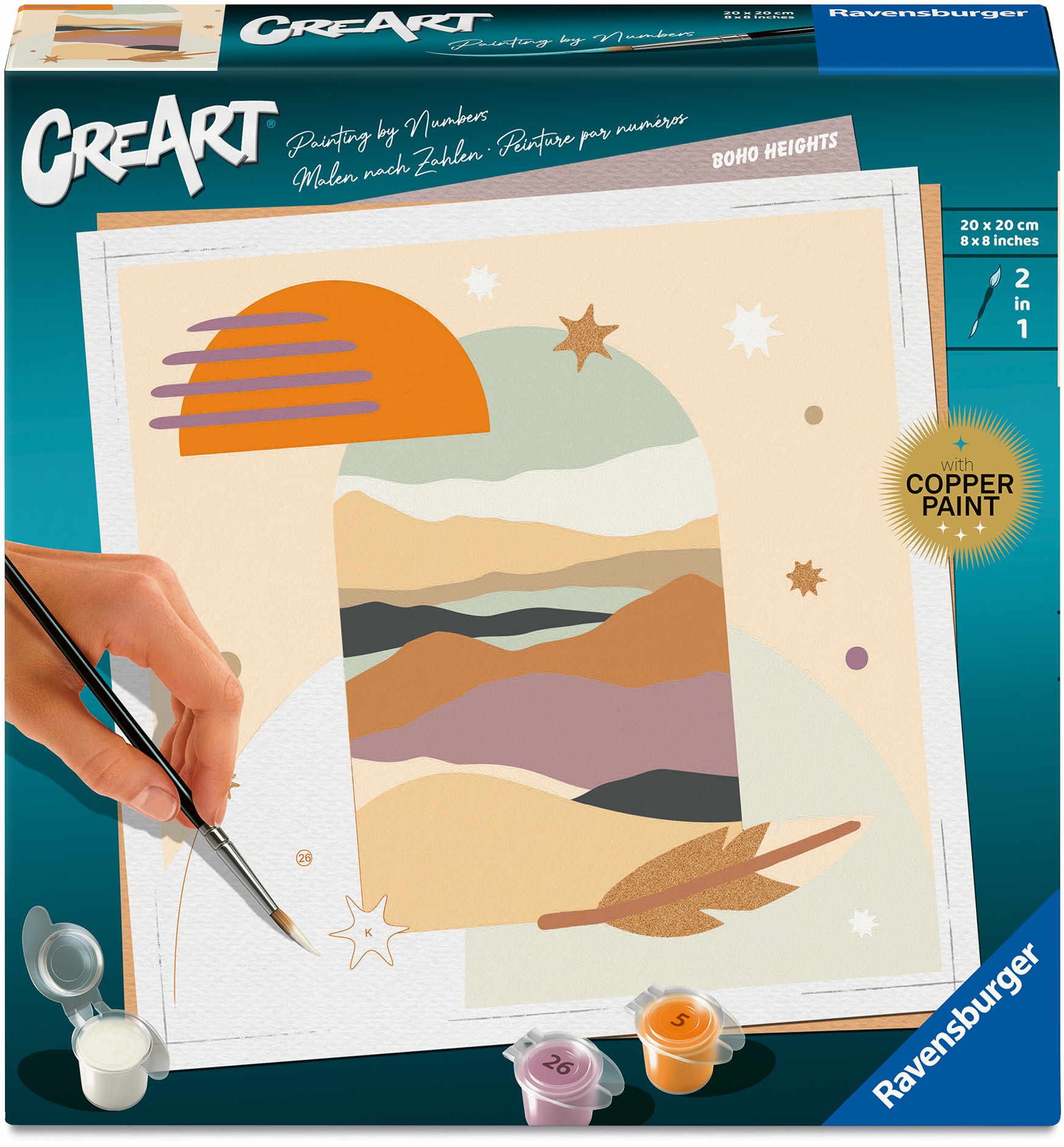 Ravensburger Malen nach Zahlen CREART Trend Serie Quadratisch Adults Trend Boho 12023144