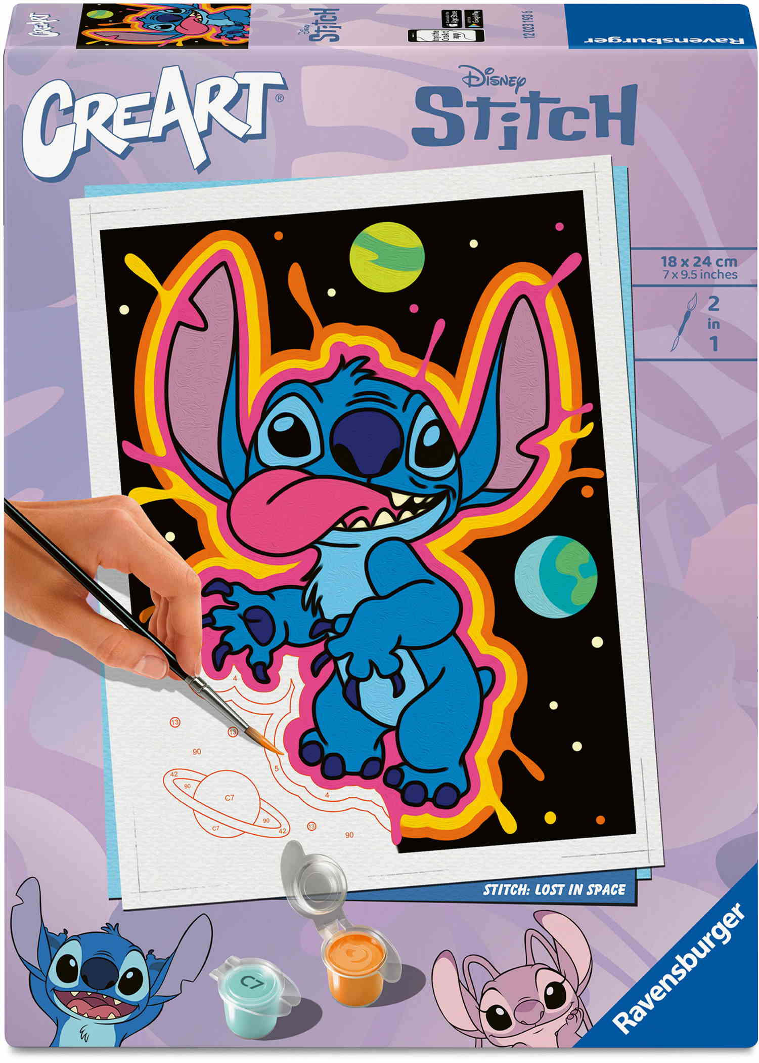 Ravensburger Malen nach Zahlen CREART Trend Serie D Disney Stitch Verloren im All 12023193
